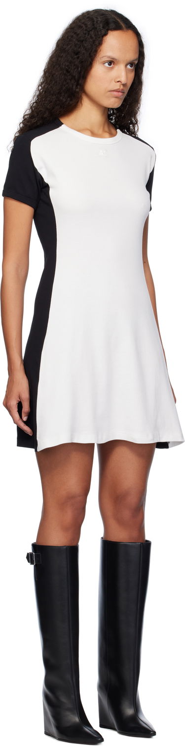 Šaty Courrèges Contrast Frame Short Sleeve Mini Dress Čierna | 324JRO448JS0070, 1