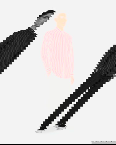 Košeľa Comme des Garçons Yarn Dyed Stripe Shirt Čierna | FI-B017 1, 4
