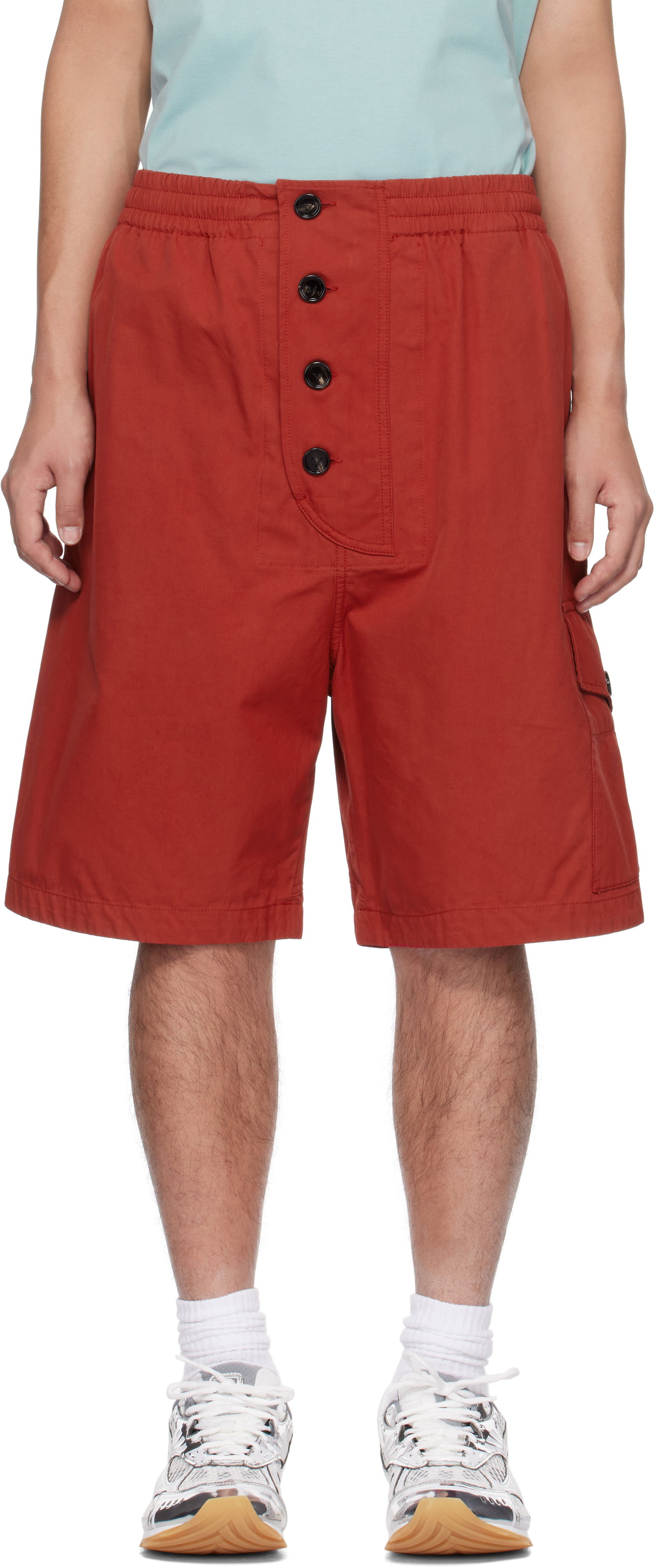 Šortky Bottega Veneta Bottega Veneta Cotton Twill Shorts Červená | 811896V4CS06155, 0