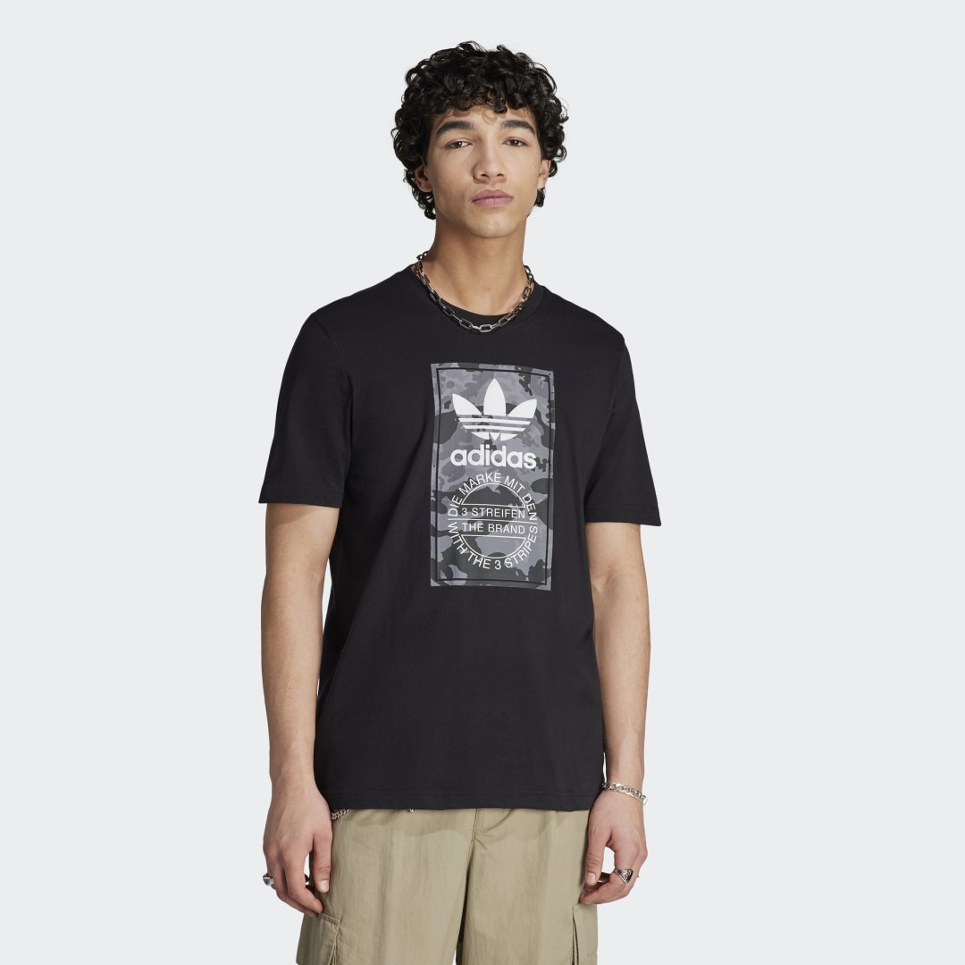 Tričko adidas Originals Graphics Camo Tongue Label Tee Čierna | II8156, 1