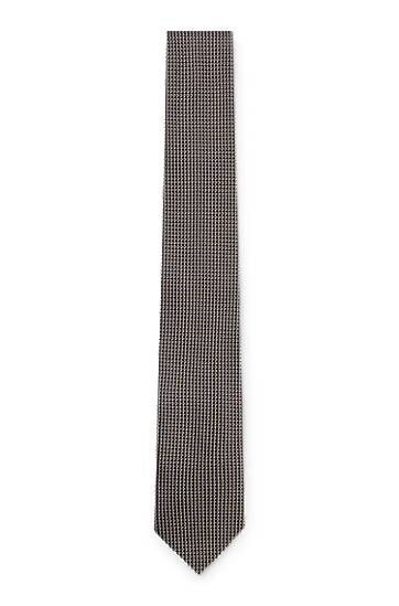 Doplnky BOSS Micro Pattern Silk Tie Šedá | 50544718, 0