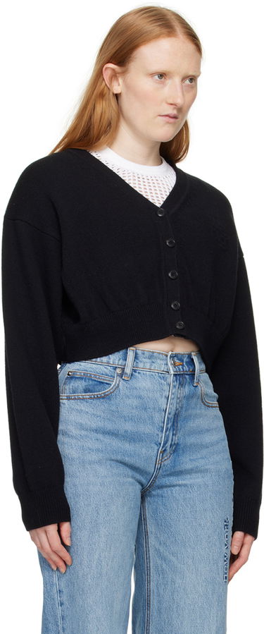 Sveter Alexander Wang Cropped Cardigan Čierna | 4KC2243005, 1