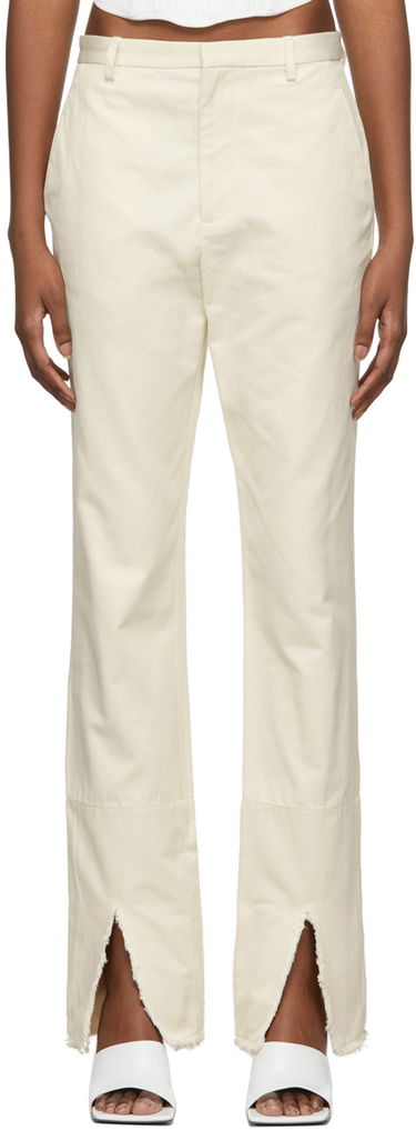 Nohavice Dion Lee Split Frayed Trousers Biela | C2028R22, 0