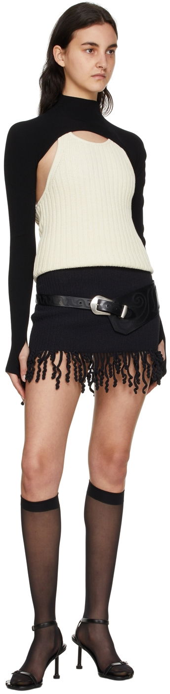 Sukňa Dion Lee Cotton Miniskirt with Fringe Čierna | A7570S22, 3