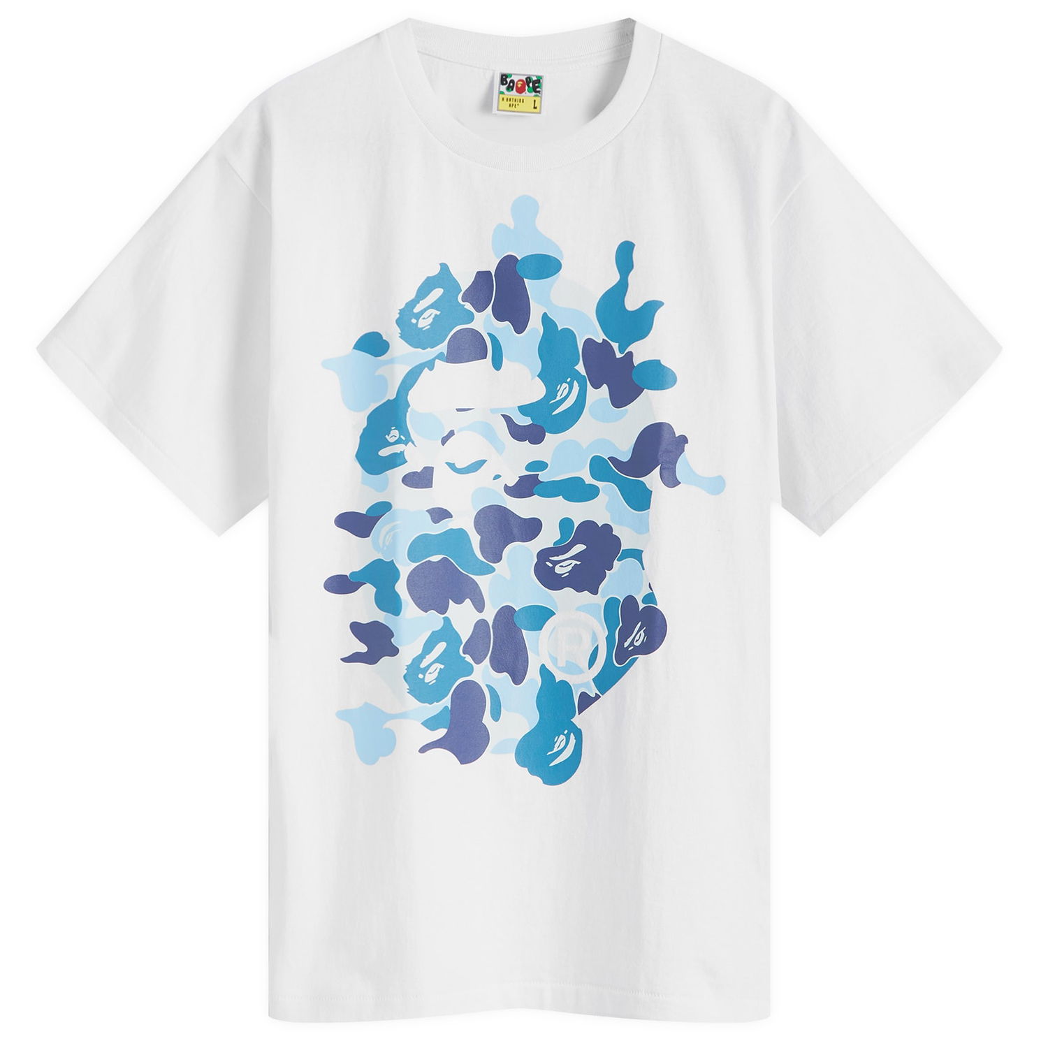 Tričko BAPE A Bathing Ape ABC Camo Rebuild Big Ape Head T-Shirt Biela | 001TEK301040M-WHB, 0