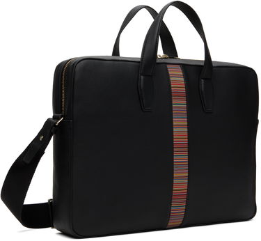 Cestovná taška Paul Smith Paul Smith Leather Signature Stripe Briefcase Čierna | M1A-6603-BMULTI-79-0, 1