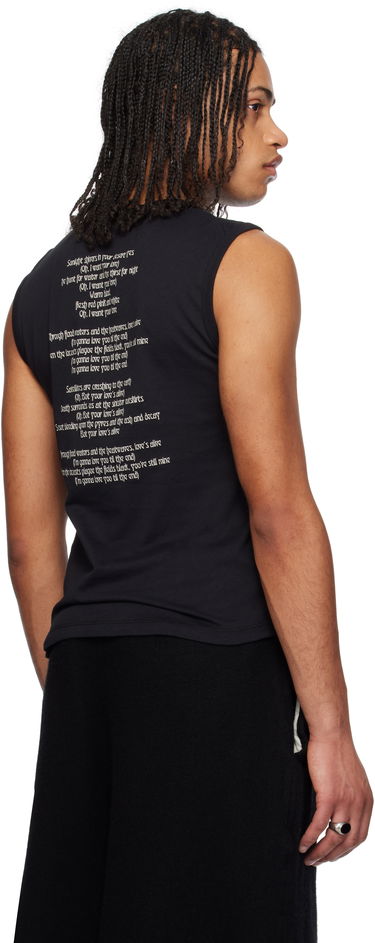 Tielko Ann Demeulemeester Ann Demeulemeester Ysewijn 'Till The End' Graphic Tank Top Čierna | 2510-M-JTO05-38-FA206-099, 2