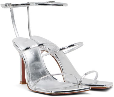 Doplnky Amina Muaddi Amina Muaddi Maya Heeled Sandals Metalická | MAYA SANDAL SR PATENT, 3