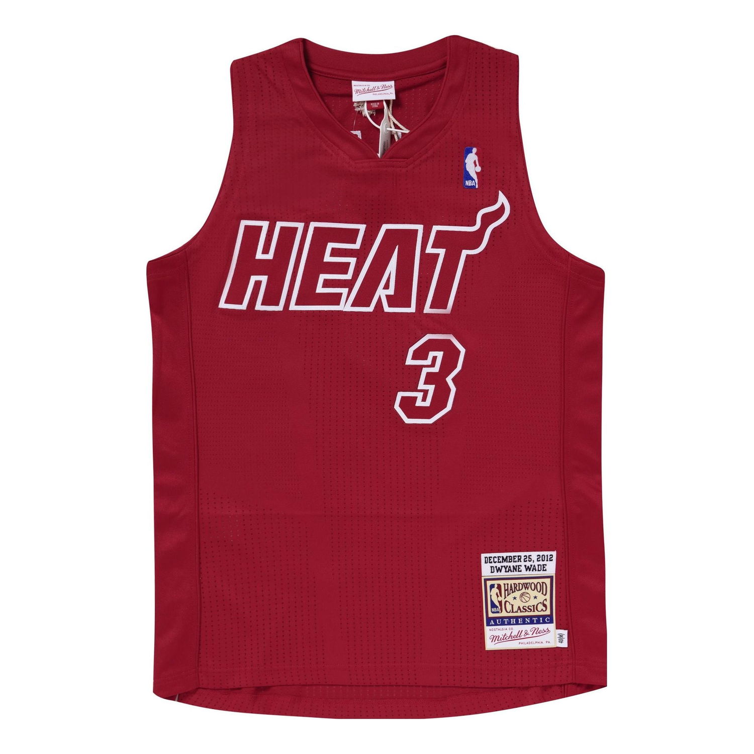 Dres Mitchell & Ness Authentic Miami Heat Dwyane Wade Jersey Červená | AJY44975-MHE12DWASCAR, 0