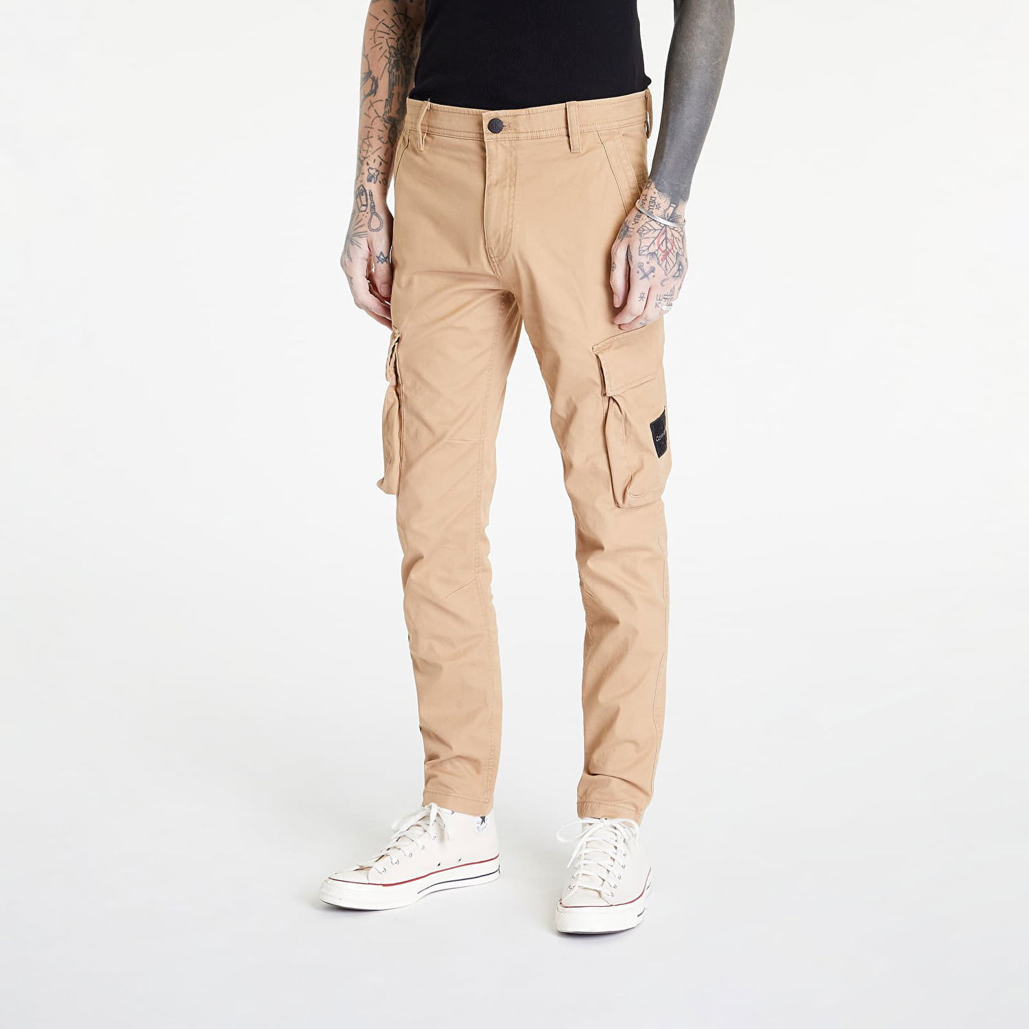 Cargo nohavice CALVIN KLEIN Skinny Washed Cargo Béžová | J30J322043 GV7, 0
