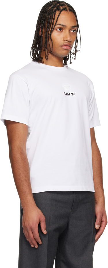 Tričko AAPE by A Bathing Ape AAPE by A Bathing Ape Moonface Printed T-shirt Biela | AAPTEM1647XXNWHX, 1