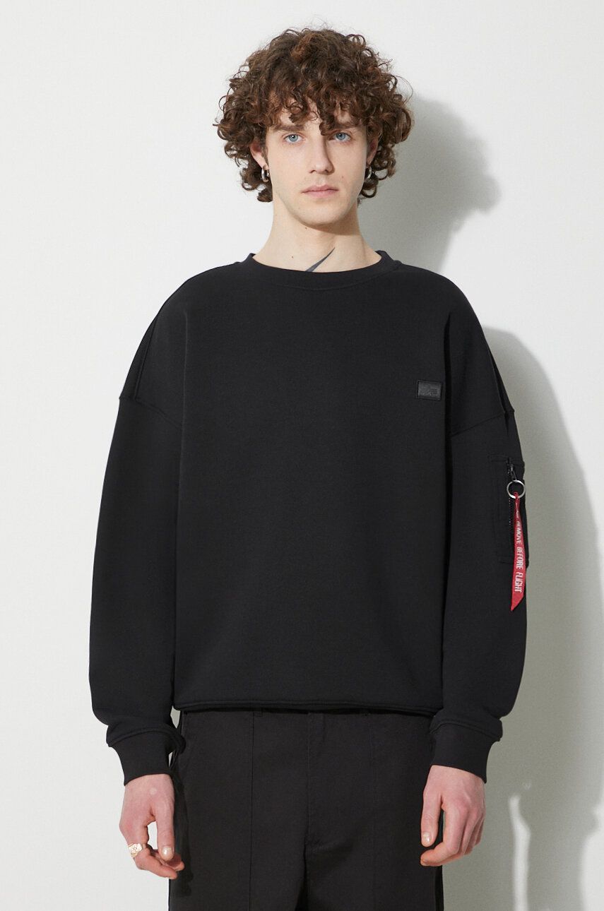 Mikina Alpha Industries Essentials RL Sweatshirt Čierna | 146303, 0