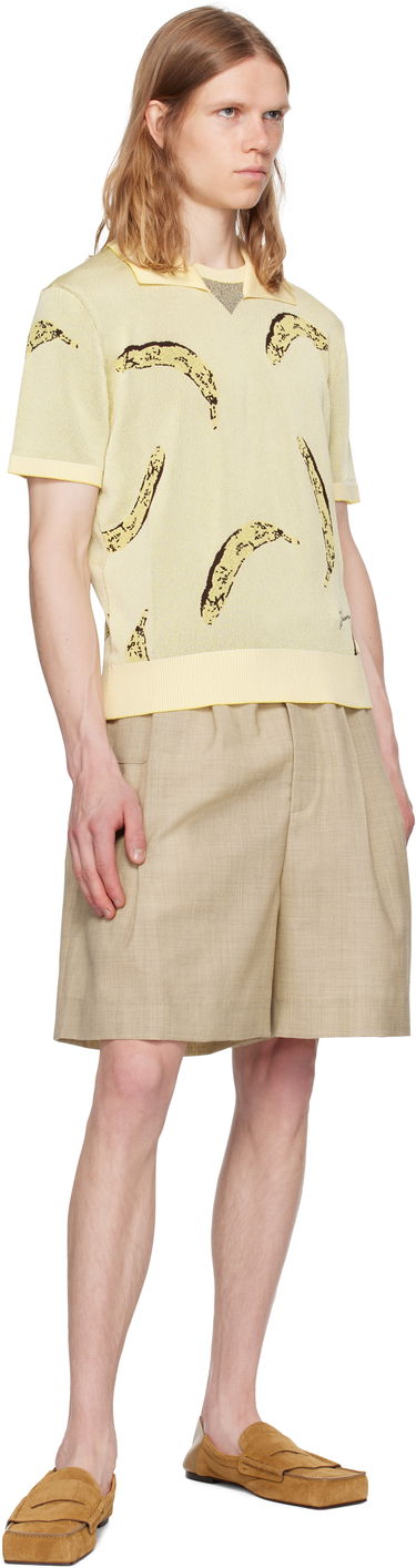 Polo tričko Jacquemus Jacquemus La Croisière 'The Marino' Knit Polo Žltá | 25E255KN529-2025, 3
