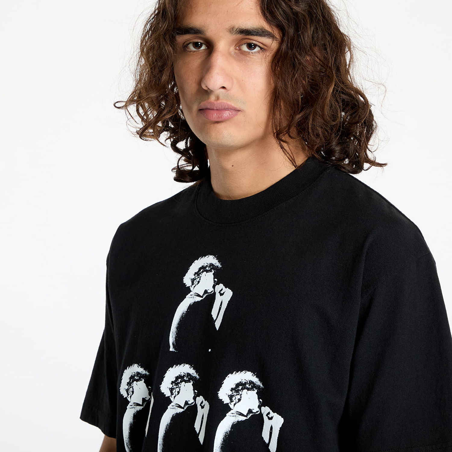 Tričko Pleasures Cross T-Shirt Black Čierna | P24F075 BLACK, 1