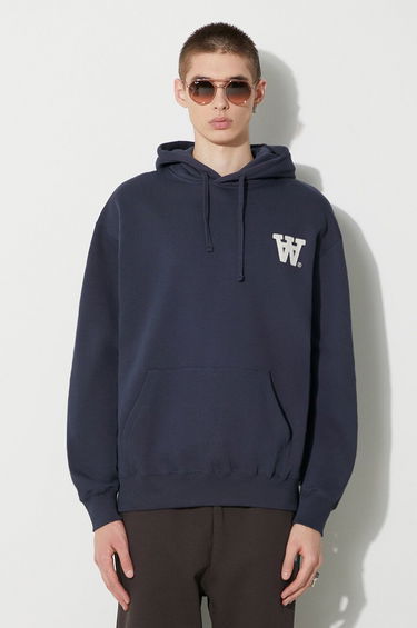 Mikina WOOD WOOD Wood Wood Cass AA Moss Embroidery Hoodie Navy | 10285606.2424, 0
