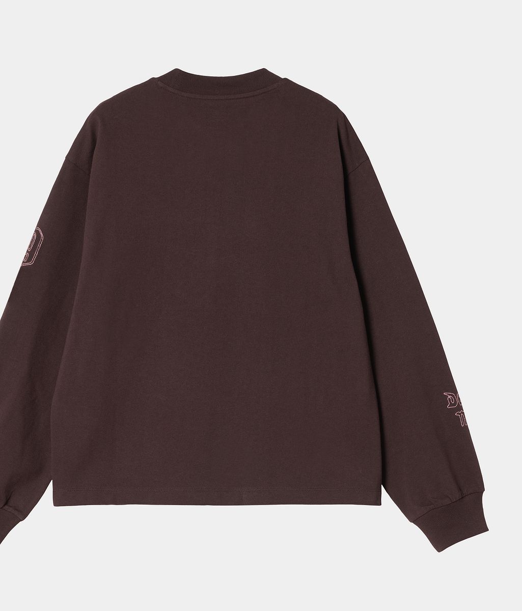 Tričko Carhartt WIP Women's Long Sleeve Hackwork T-Shirt Hnedá | I035541_9, 1