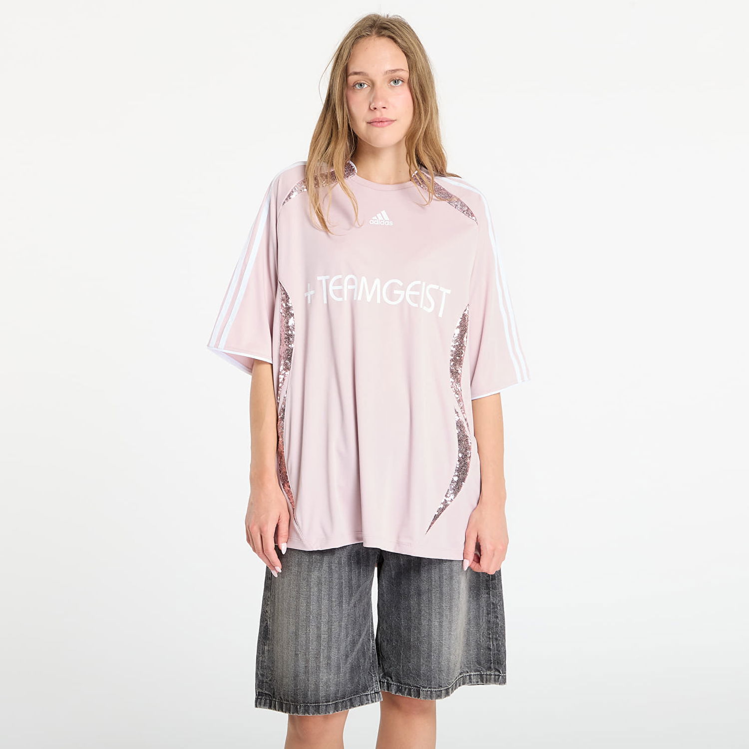 Dres adidas Originals Adilenium Season 4 Teamgeist Oversized T-Shirt Ružová | KE9793, 0