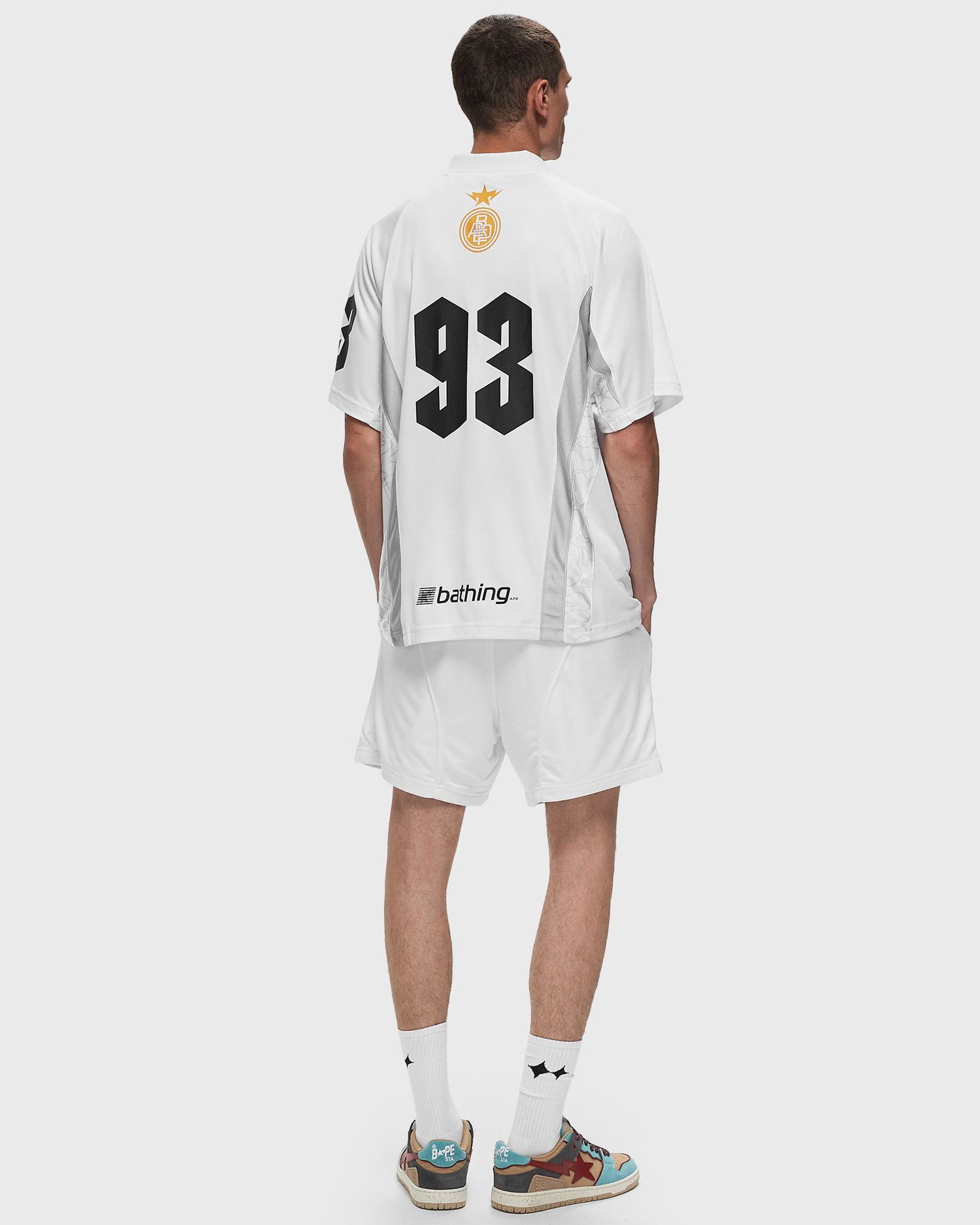 Dres BAPE MULTI LOGO RELAXED FIT SOCCER JERSEY Biela | 001CSK801308MWHT, 1