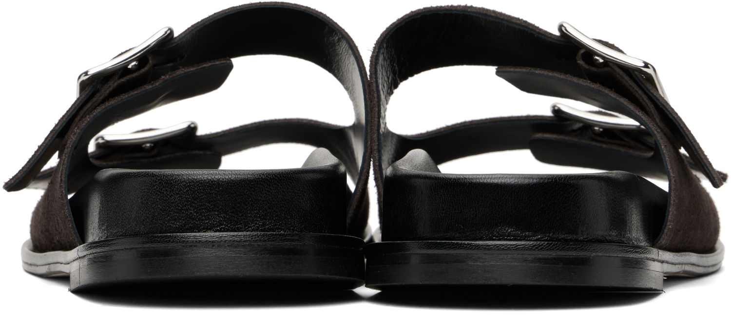 Starostlivosť o obuv Aeyde Aeyde Meena Suede Double Buckle Slides Hnedá | A11-FS-FOXR08FL174-SS25-953-022, 1