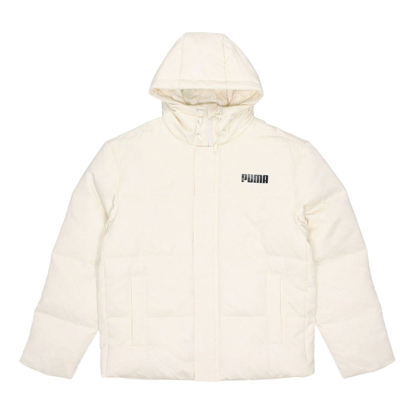 Prešívaná bunda Puma Hooded Solid Jacket Biela | 846320-73