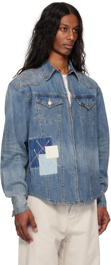 Bunda Andersson Bell Andersson Bell Embroidered Patchwork Denim Jacket Modrá | atb1273m, 1