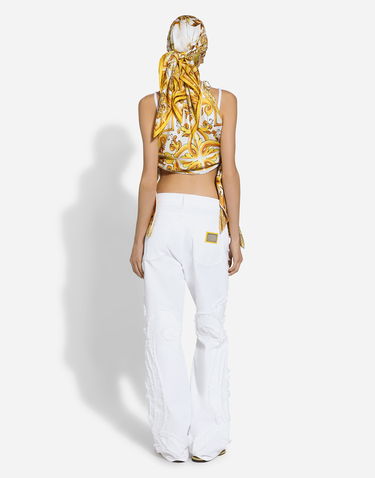 Džínsy Dolce & Gabbana Embroidered Boyfriend Jeans Biela | FTCGNZG8LC6S9001, 2