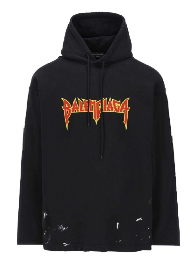 Mikina Balenciaga Metal Vintage Hoodie Čierna | 698083TMV891055