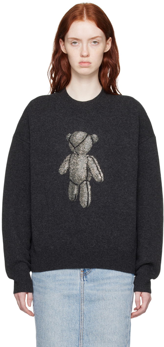 Sweater With Sequin Bear