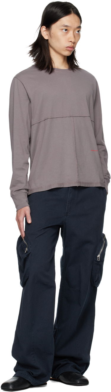 Tričko Eckhaus Latta Eckhaus Latta Lapped Long Sleeve T-Shirt Šedá | 302-EL-PF25-SK, 3