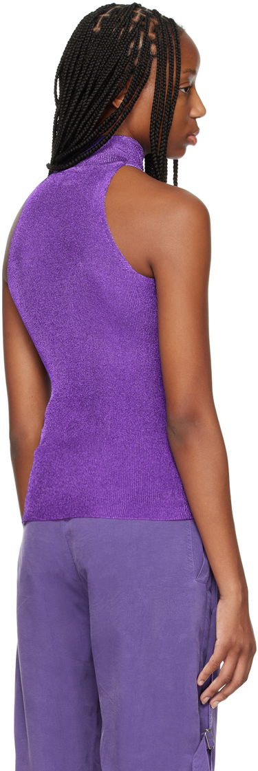 Tielko 032C 032c Metallic Halter Neck Tank Top Fialová | FW22-K-0021, 2