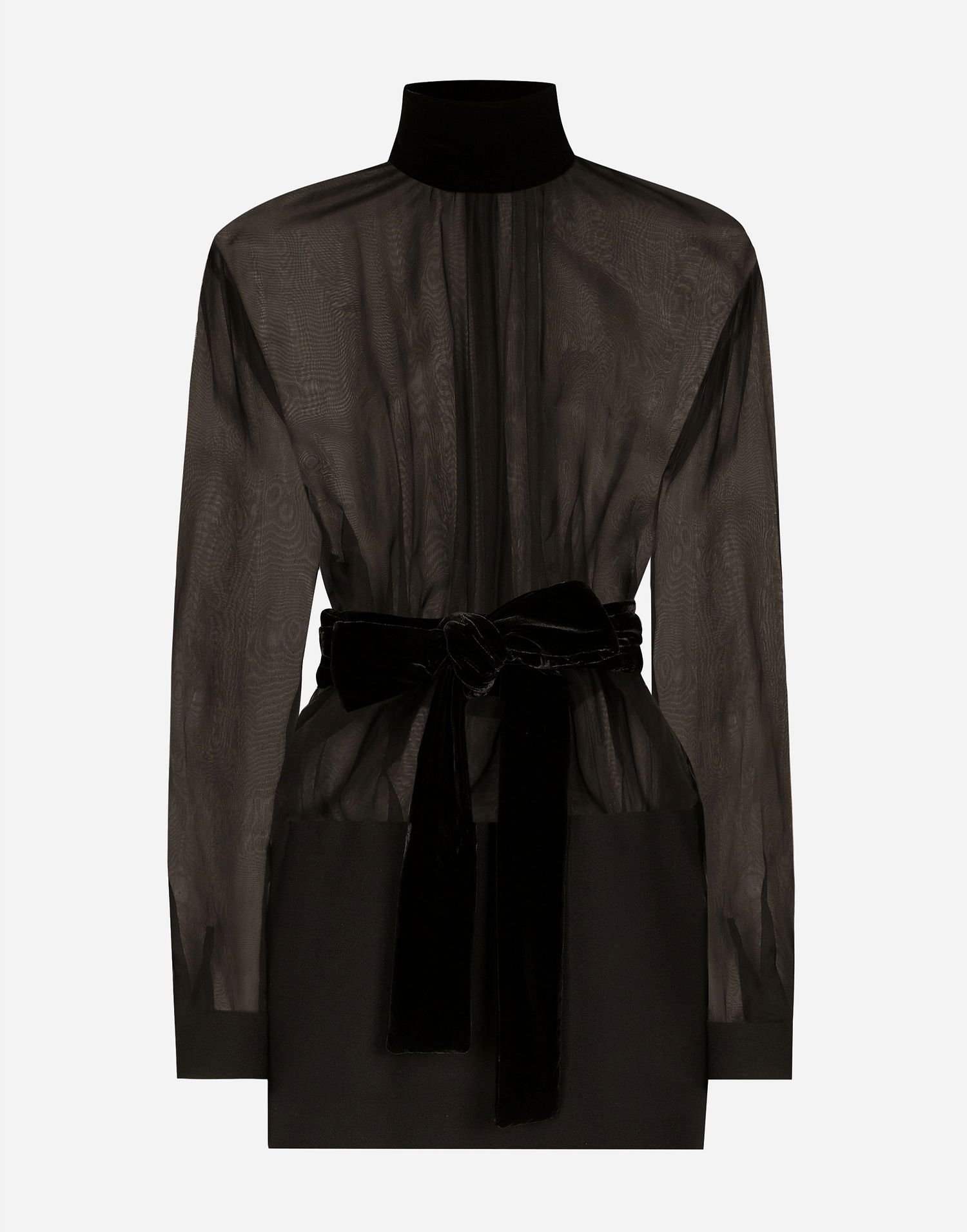 Šaty Dolce & Gabbana Short Wool Crepe And Organza Dress Čierna | F6JNDTGDCO9N0000, 0