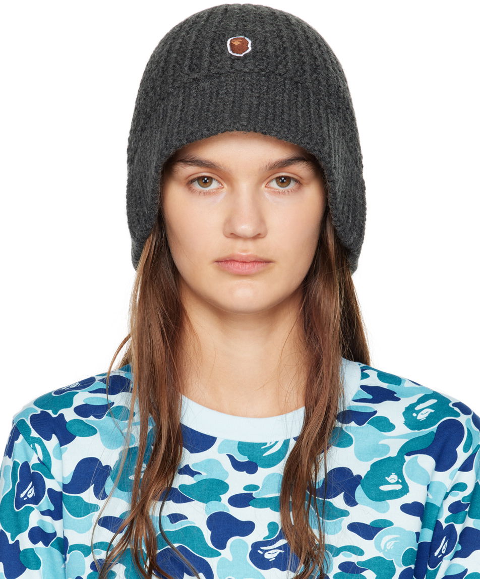 Kulicha BAPE Ape Head One Point Benie Šedá | 001HTJ802002L, 0