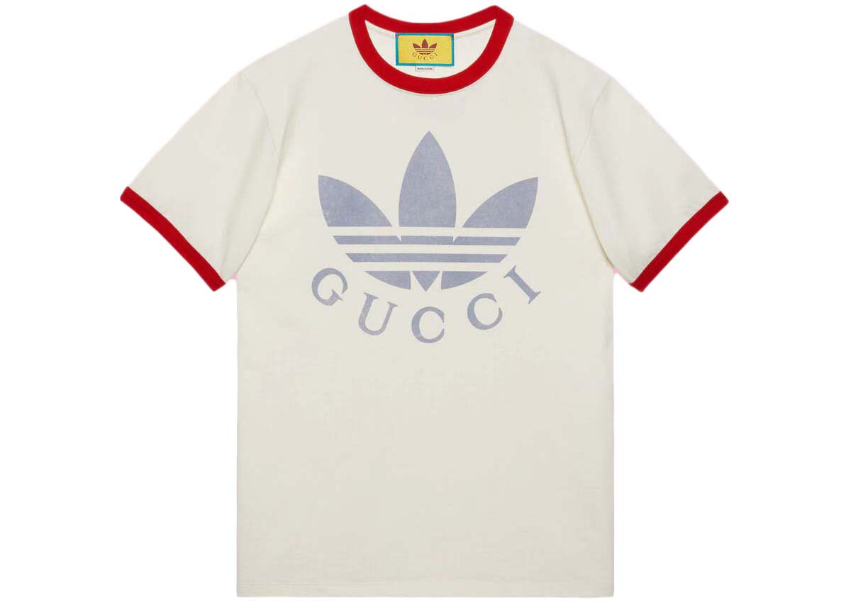 Tričko Gucci adidas x Cotton Jersey T-Shirt Biela | 702612 XJEB1 9095, 0