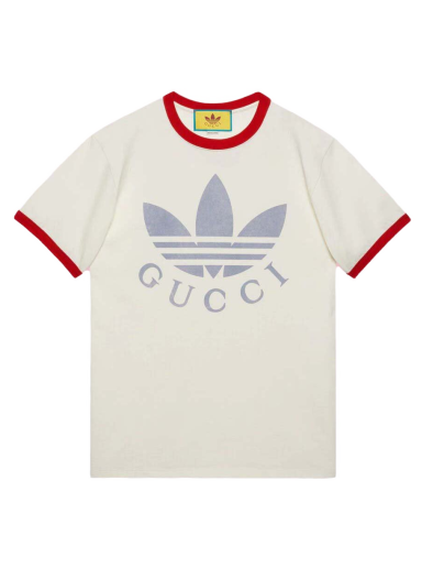 Tričko Gucci adidas x Cotton Jersey T-Shirt Biela | 702612 XJEB1 9095