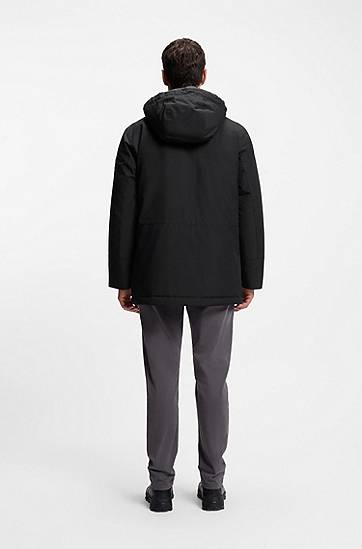 Parka BOSS Water-repellent jacket with contrasting trims Čierna | 50547078, 1