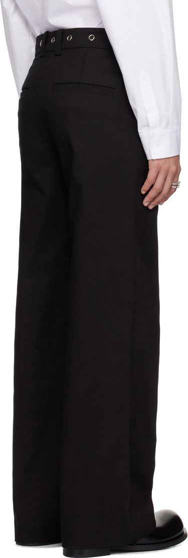 Nohavice We11done We11done Eyelet Detailed Trousers Čierna | WD-PT0-25-269-M-BK, 2