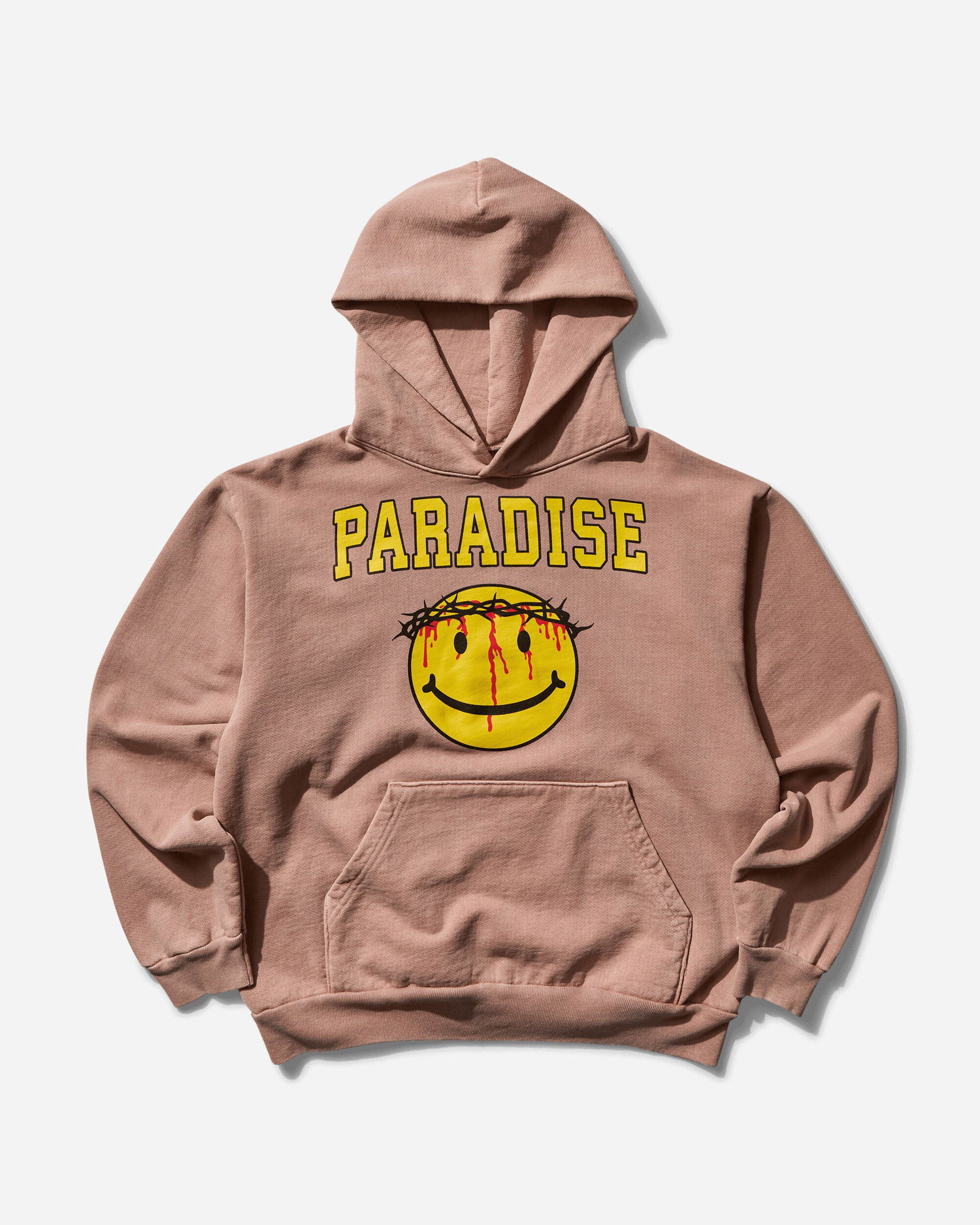 Mikina PARADIS3 Smiley Jesus Hoodie Hnedá | PASMILEYHOOD 2, 0
