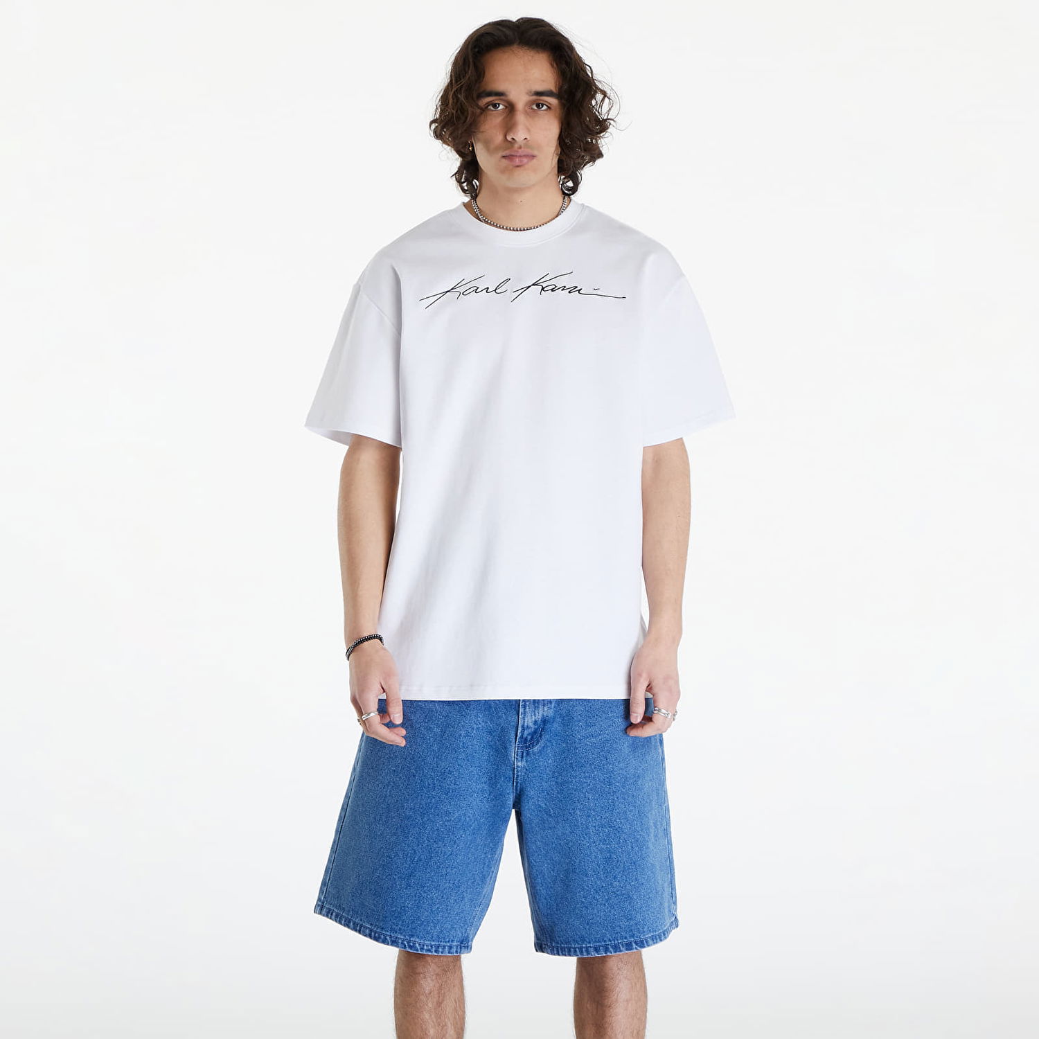 Tričko Karl Kani Autograph Heavy Jersey Boxy Tee White Biela | KM241-059-1, 0