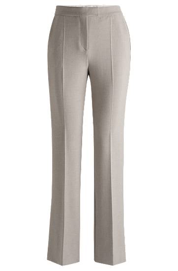 Nohavice BOSS High-Waisted Straight-Leg Trousers Šedá | 50518860, 0