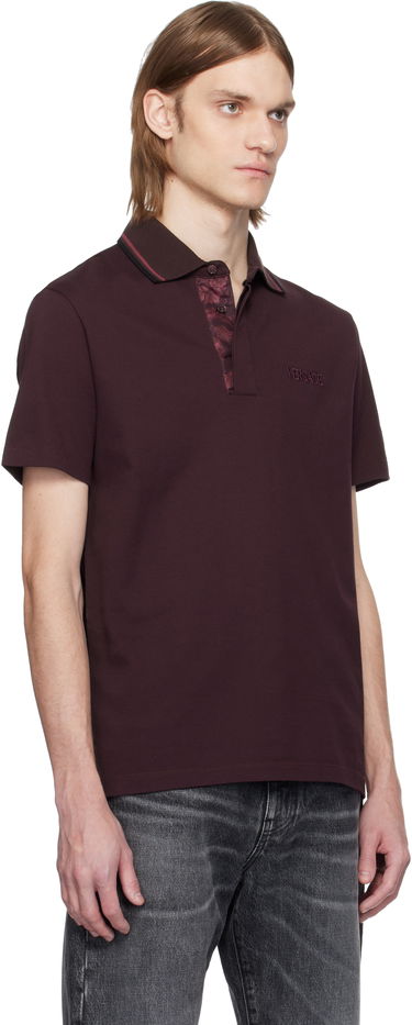 Polo tričko Versace Versace Piqué Polo Vínová | 1015808_1A11072, 1