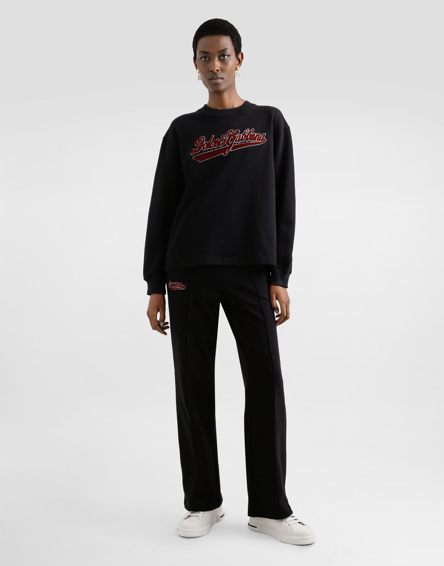 Tepláky Dolce & Gabbana Dolce & Gabbana Fleece Jogging Pants with Patch Čierna | FTC93ZGDDAJN0000, 1
