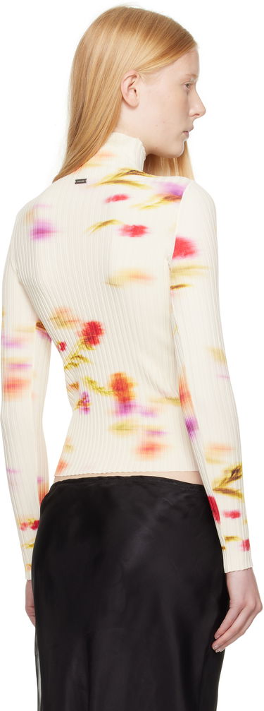 Sveter FERRAGAMO Ferragamo Blossom Print Turtleneck Top Biela | 781156, 2