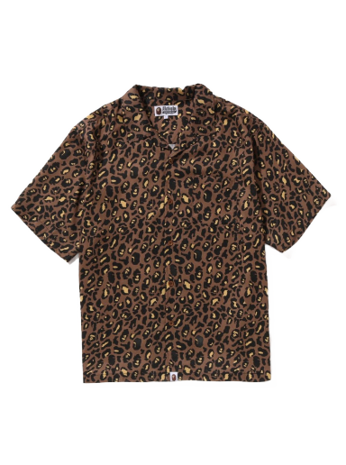 Košeľa BAPE Leopard Open Collar Shirt Hnedá | 1J20-132-003