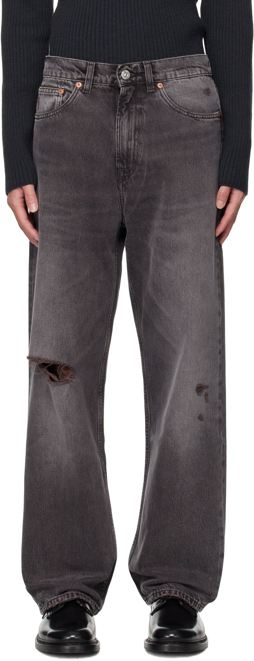 Džínsy OUR LEGACY Our Legacy Third Cut Distressed Jeans Šedá | M4255TH