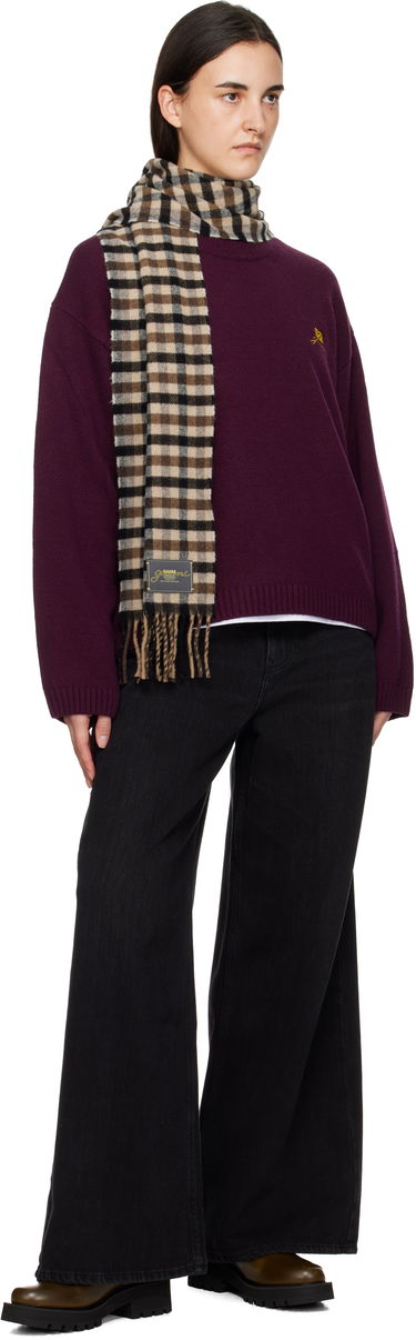 Šál GANNI Graphic Wool Checked Scarf Rôznofarebný | A6668, 3