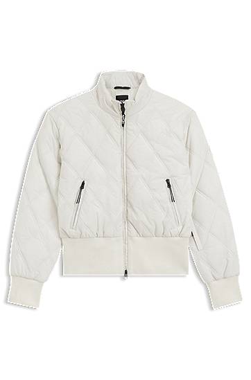 Prešívaná bunda BOSS Ski quilted water-repellent jacket Biela | 50544393