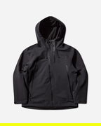 Tech Hard Shell Hooded Ribbed Jacket