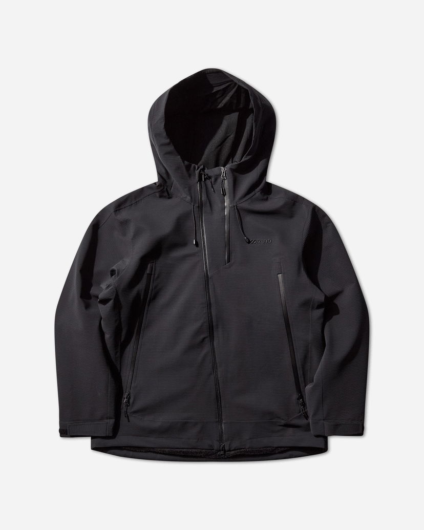 Bunda Mizuno Tech Hard Shell Hooded Ribbed Jacket Čierna | B2GEC510-09