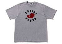 BAPE Circular Ape Head Relaxed Fit Tee Grey