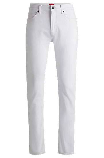 Nohavice BOSS Slim-Fit Stretch Denim Jeans Biela | 50530605, 0